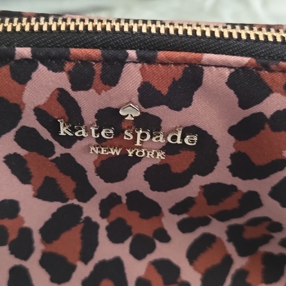 Kate Spade Pink and Brown Leopard Cosmetic Bag - Picture 2 of 4